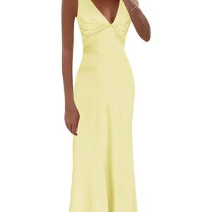 Elegant Yellow Maxi Dress